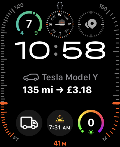 WattKit complication on Apple Watch face